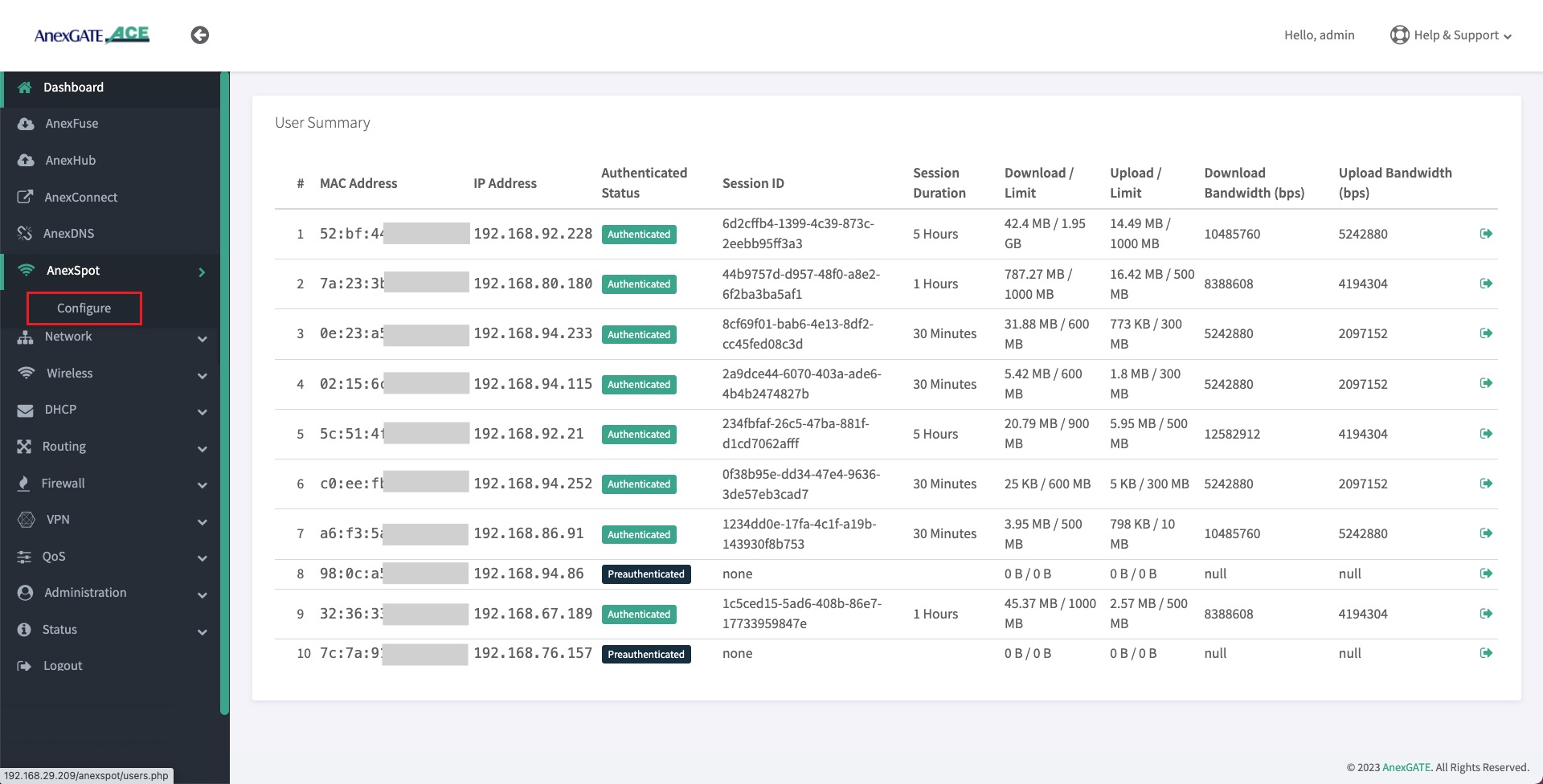 ACE AnexSPOT Router | AnexGate Product Knowledge Base