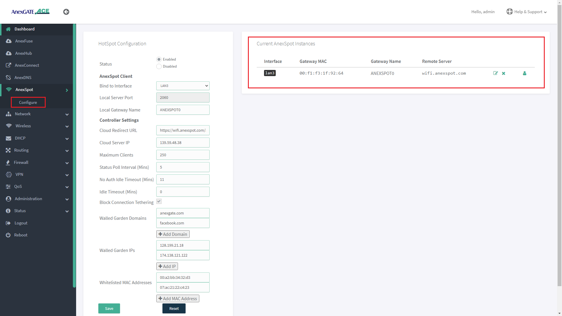 ACE AnexSPOT Router | AnexGate Product Knowledge Base